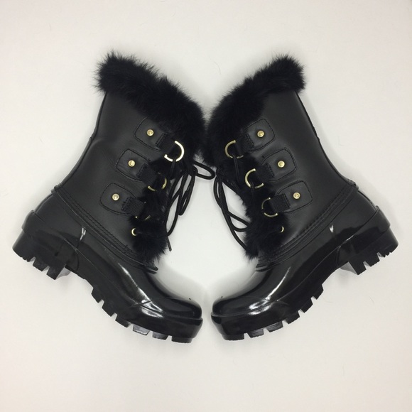 Hunter Cathie Genuine Dyed Rabbit Fur Trim Boot - Picture 7 of 8